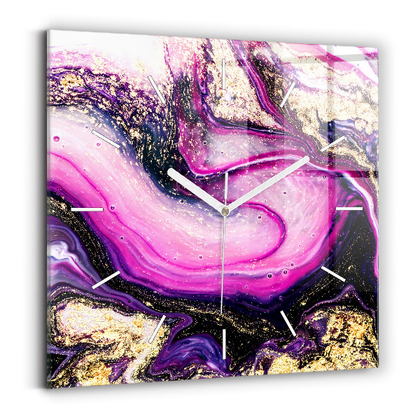 Szögletes fali üvegóra Absztrakt márvány