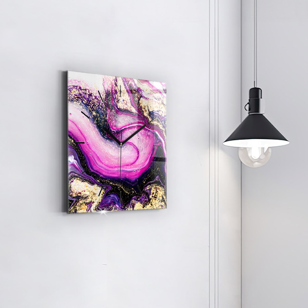 Szögletes fali üvegóra Absztrakt márvány