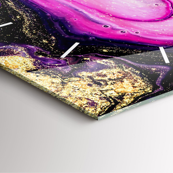 Szögletes fali üvegóra Absztrakt márvány