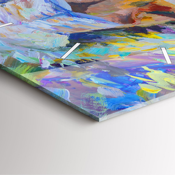 Szögletes fali üvegóra Festett balerina