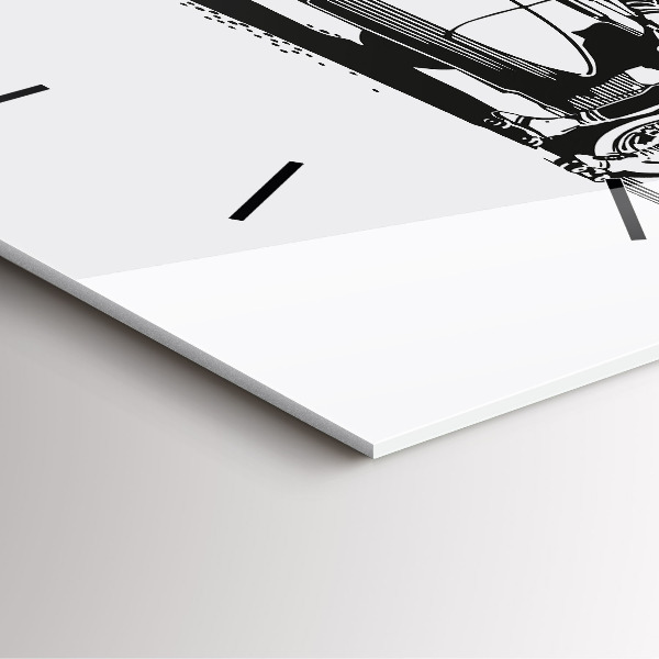 Szögletes fali üvegóra Retro Illusztráció