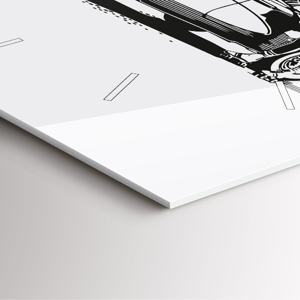 Szögletes fali üvegóra Retro Illusztráció