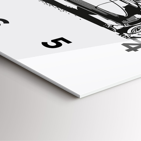 Szögletes fali üvegóra Retro Illusztráció