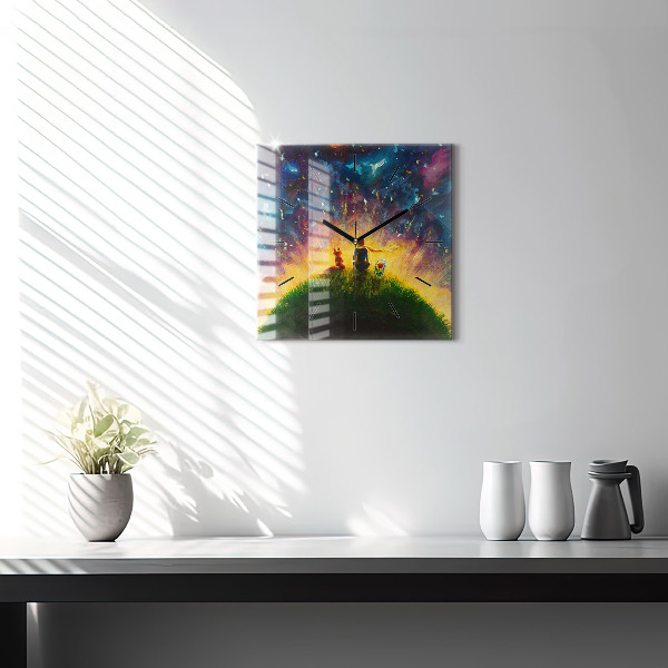 Szögletes fali üvegóra Absztrakció A kis herceg