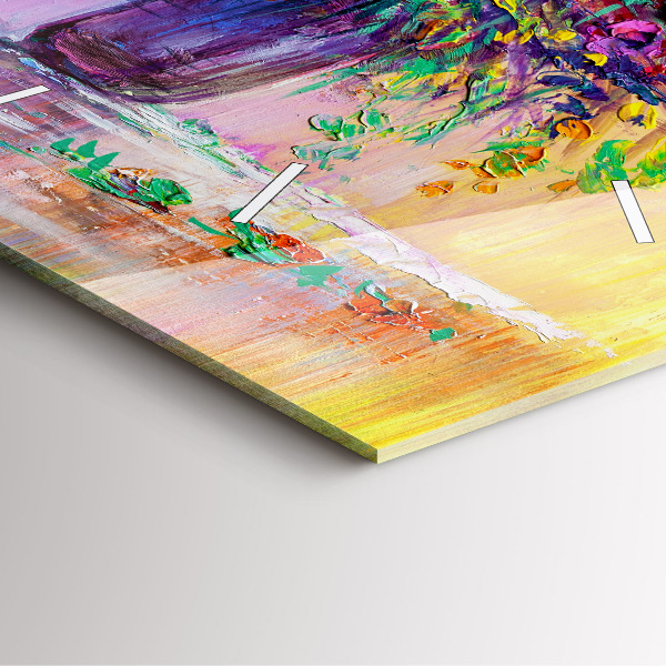 Szögletes fali üvegóra Virágok egy vázában