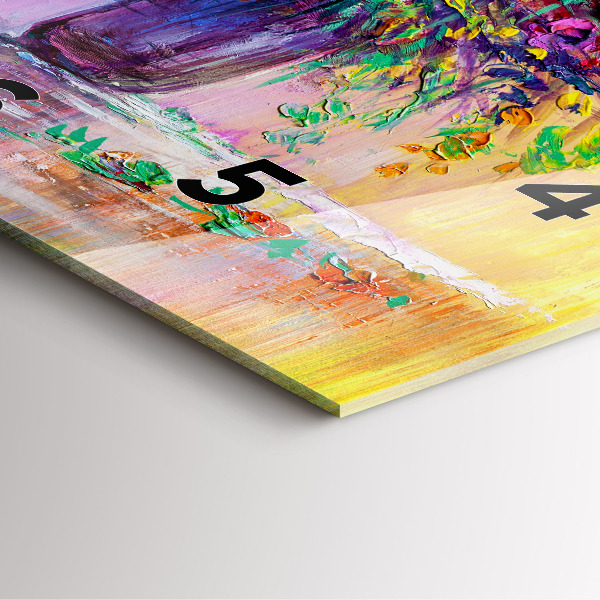 Szögletes fali üvegóra Virágok egy vázában