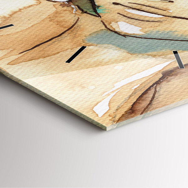 Szögletes fali üvegóra Absztrakciós nő