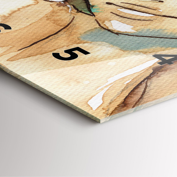 Szögletes fali üvegóra Absztrakciós nő