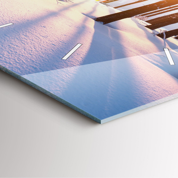 Szögletes fali üvegóra Sunset Forest