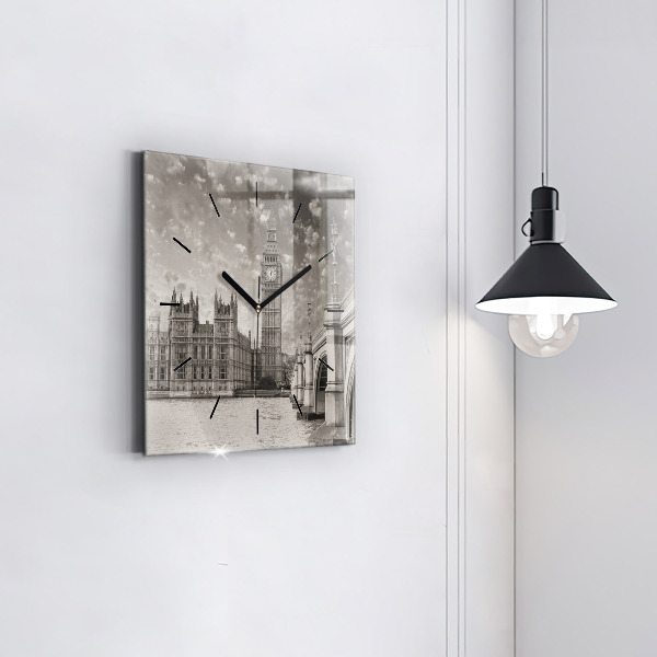 Szögletes fali üvegóra London Anglia Big Ben
