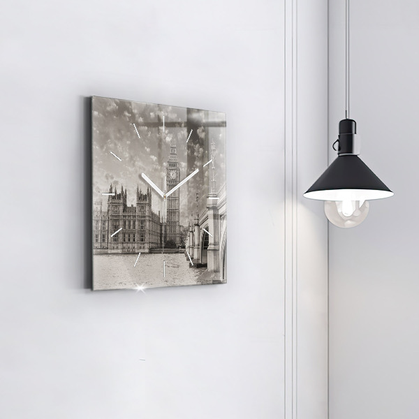 Szögletes fali üvegóra London Anglia Big Ben