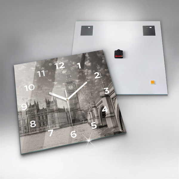 Szögletes fali üvegóra London Anglia Big Ben
