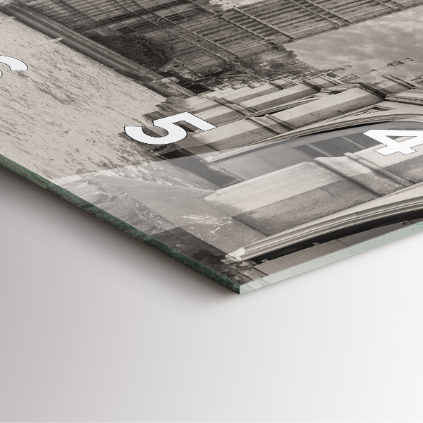 Szögletes fali üvegóra London Anglia Big Ben