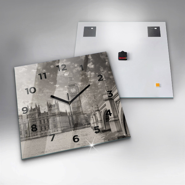 Szögletes fali üvegóra London Anglia Big Ben
