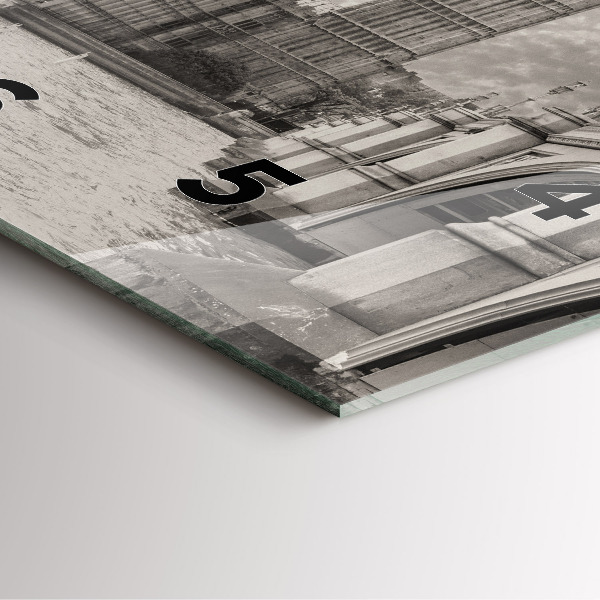 Szögletes fali üvegóra London Anglia Big Ben