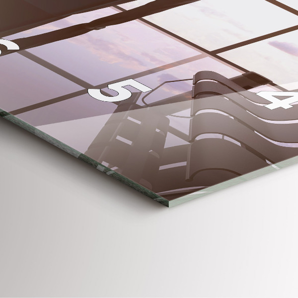 Szögletes fali üvegóra Férfi a repülőtéren