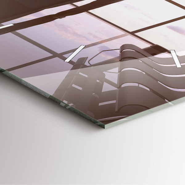 Szögletes fali üvegóra Férfi a repülőtéren