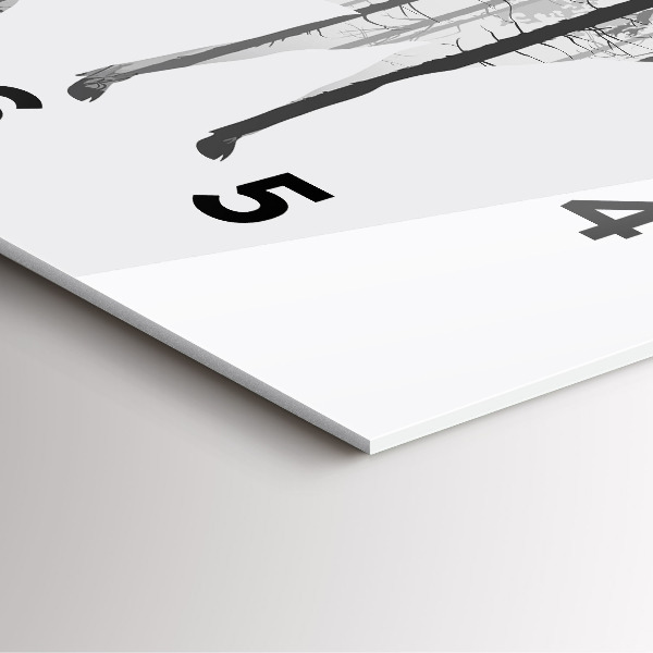 Szögletes fali üvegóra Szarvas erdő sziluettje