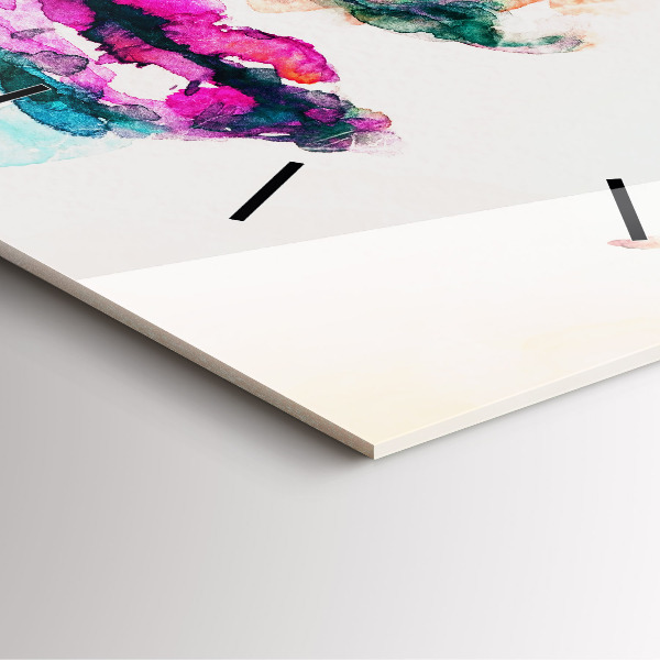 Szögletes fali üvegóra Absztrakt nő arcát