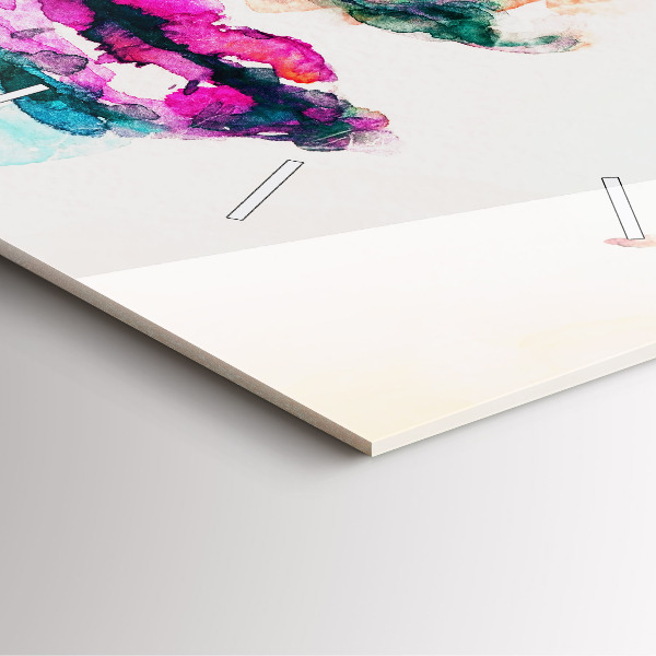 Szögletes fali üvegóra Absztrakt nő arcát