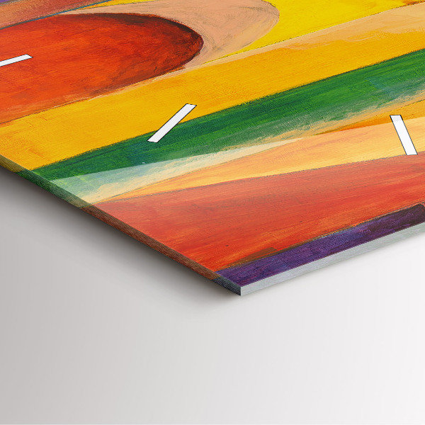 Szögletes fali üvegóra Művészeti dekoráció absztrakció