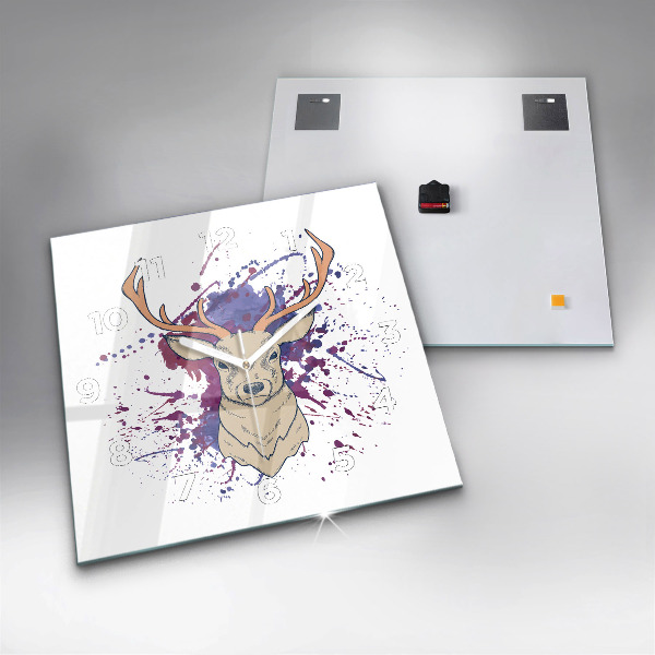 Szögletes fali üvegóra Szarvas vektoros illusztráció