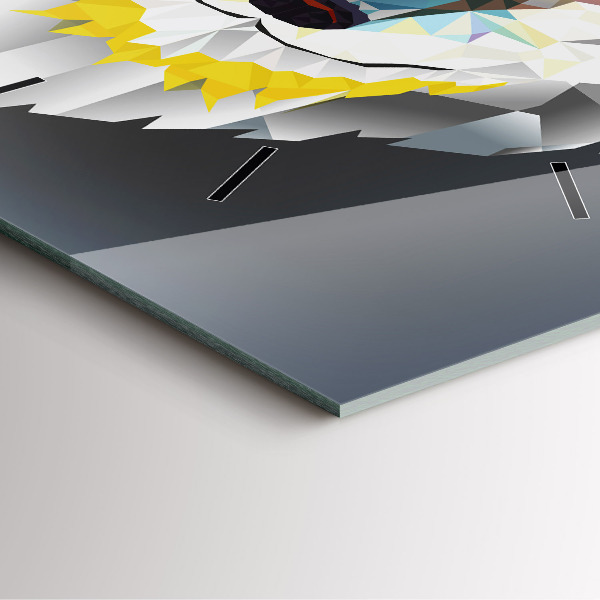 Szögletes fali üvegóra Farkasfej