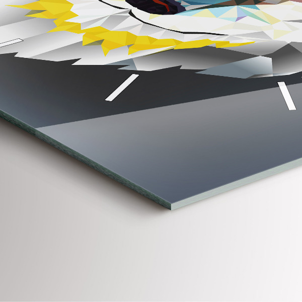 Szögletes fali üvegóra Farkasfej