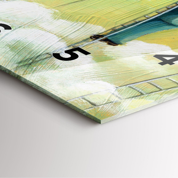 Szögletes fali üvegóra Emberek a létrán