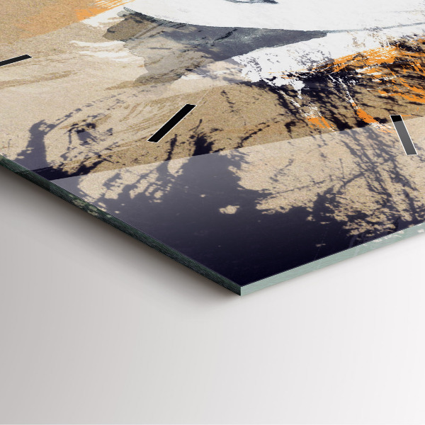 Szögletes fali üvegóra Portré egy nő absztrakt