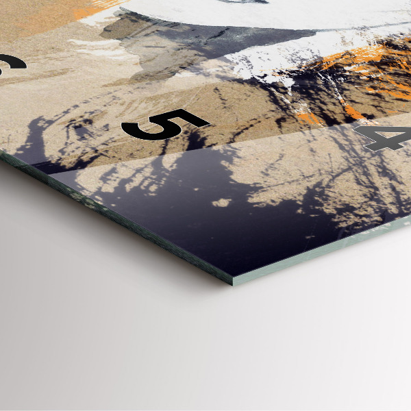 Szögletes fali üvegóra Portré egy nő absztrakt