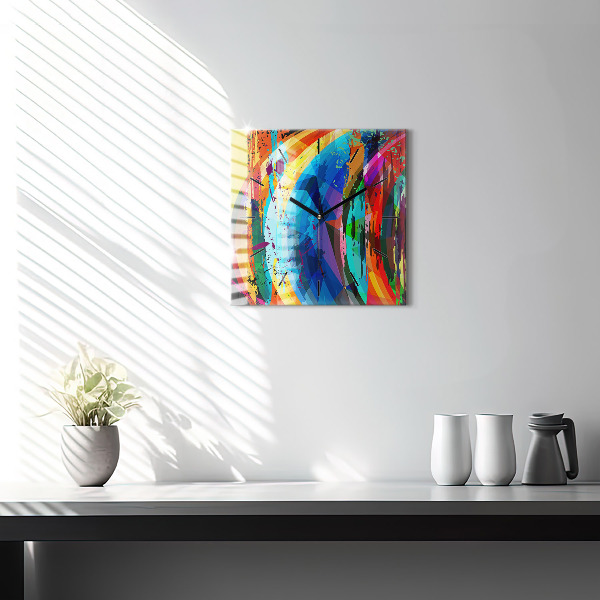 Szögletes fali üvegóra Absztrakt háttér