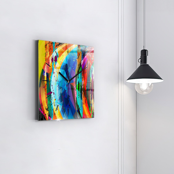 Szögletes fali üvegóra Absztrakt háttér