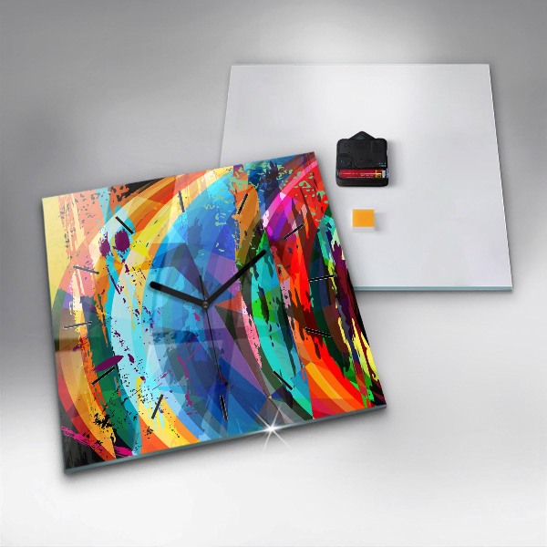 Szögletes fali üvegóra Absztrakt háttér