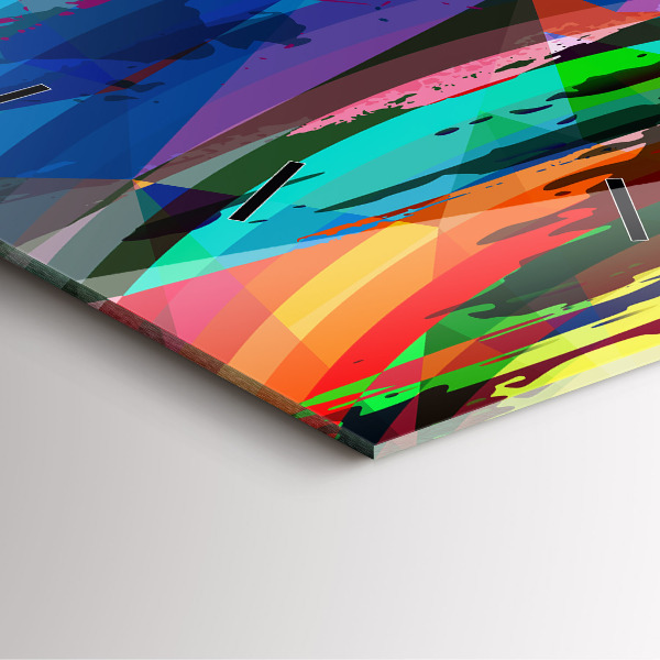 Szögletes fali üvegóra Absztrakt háttér