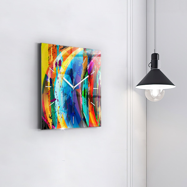 Szögletes fali üvegóra Absztrakt háttér