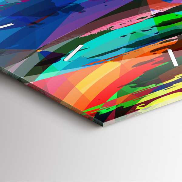 Szögletes fali üvegóra Absztrakt háttér