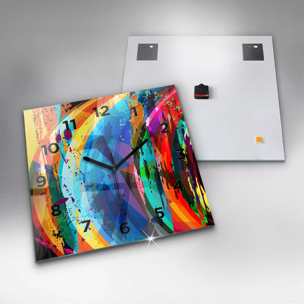 Szögletes fali üvegóra Absztrakt háttér