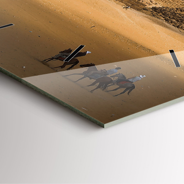 Szögletes fali üvegóra Piramisok és naplemente