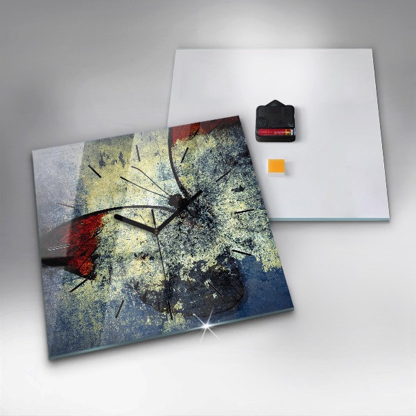 Szögletes fali üvegóra Pillangó vintage stílusú