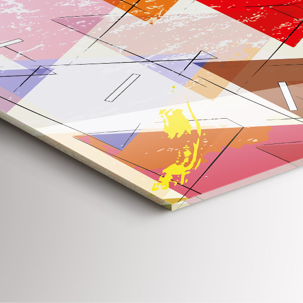 Szögletes fali üvegóra Geometriai háromszögek