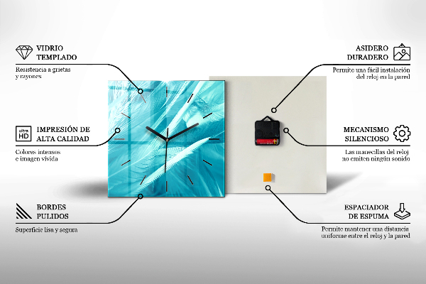 Szögletes fali üvegóra Daruk naplementekor