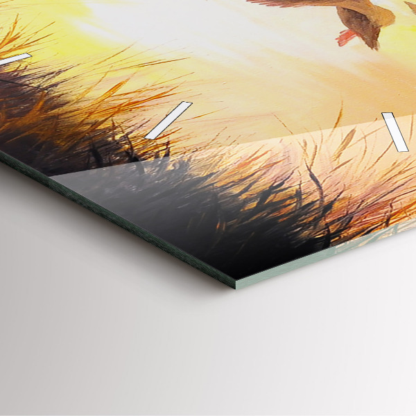 Szögletes fali üvegóra Daruk naplementekor