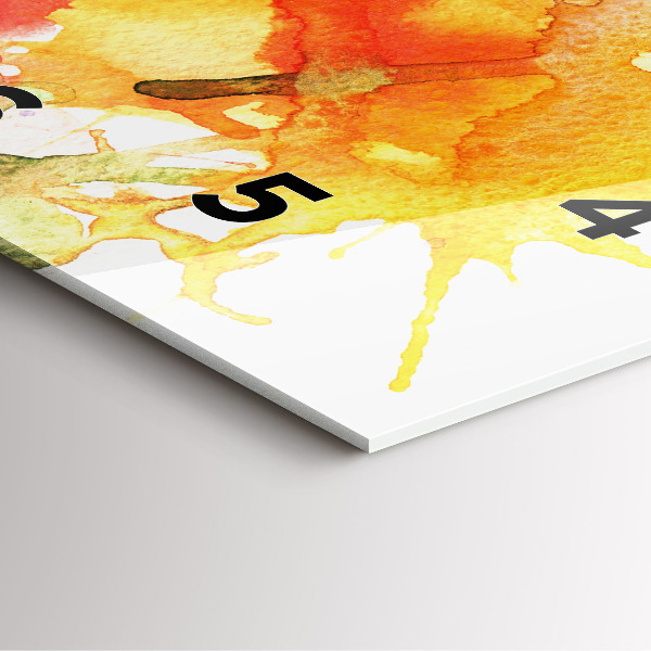 Szögletes fali üvegóra Színes portré egy nőről