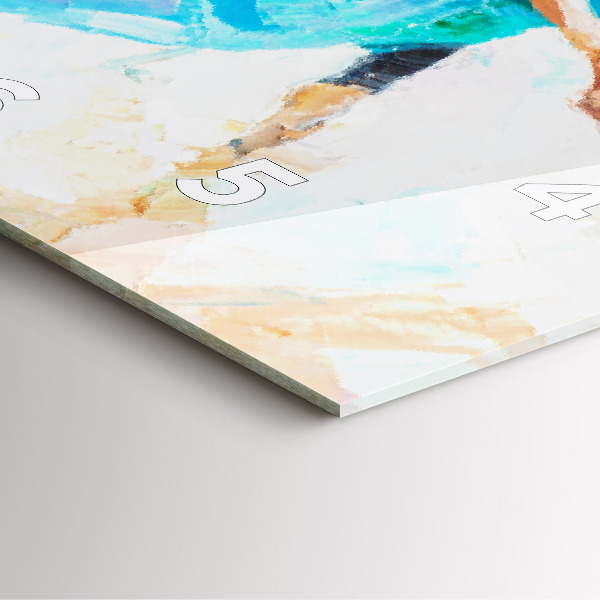 Szögletes fali üvegóra A balerina előkészítése