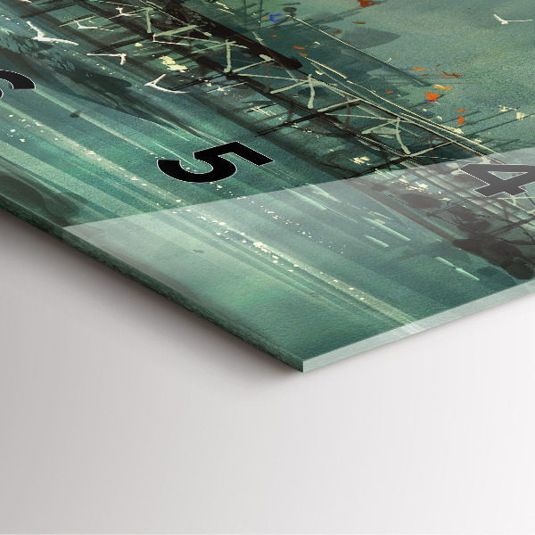 Szögletes fali üvegóra Halászfalu