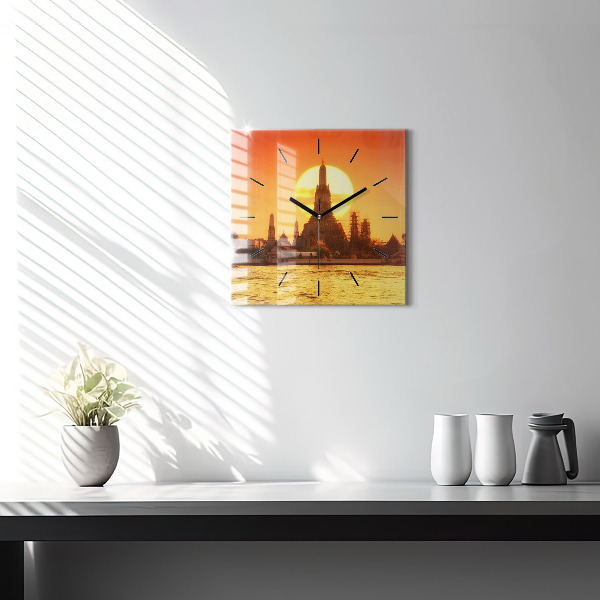 Szögletes fali üvegóra Wat Arun Bangkok Thaiföld