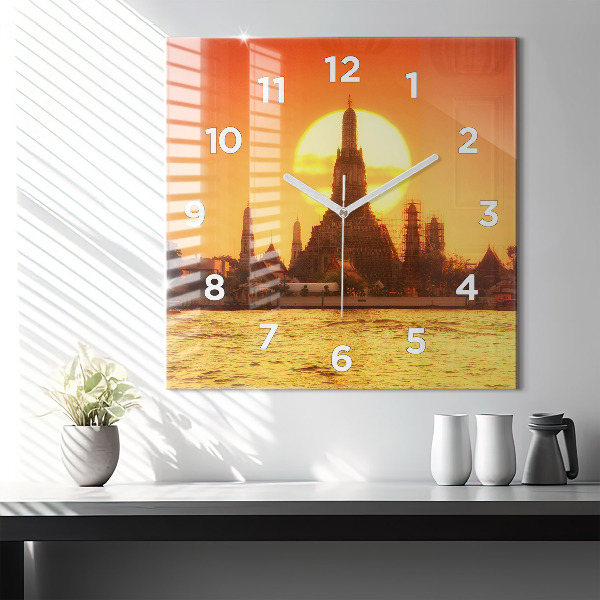 Szögletes fali üvegóra Wat Arun Bangkok Thaiföld