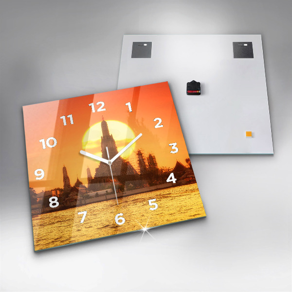 Szögletes fali üvegóra Wat Arun Bangkok Thaiföld