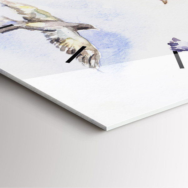 Szögletes fali üvegóra Repülő madarak